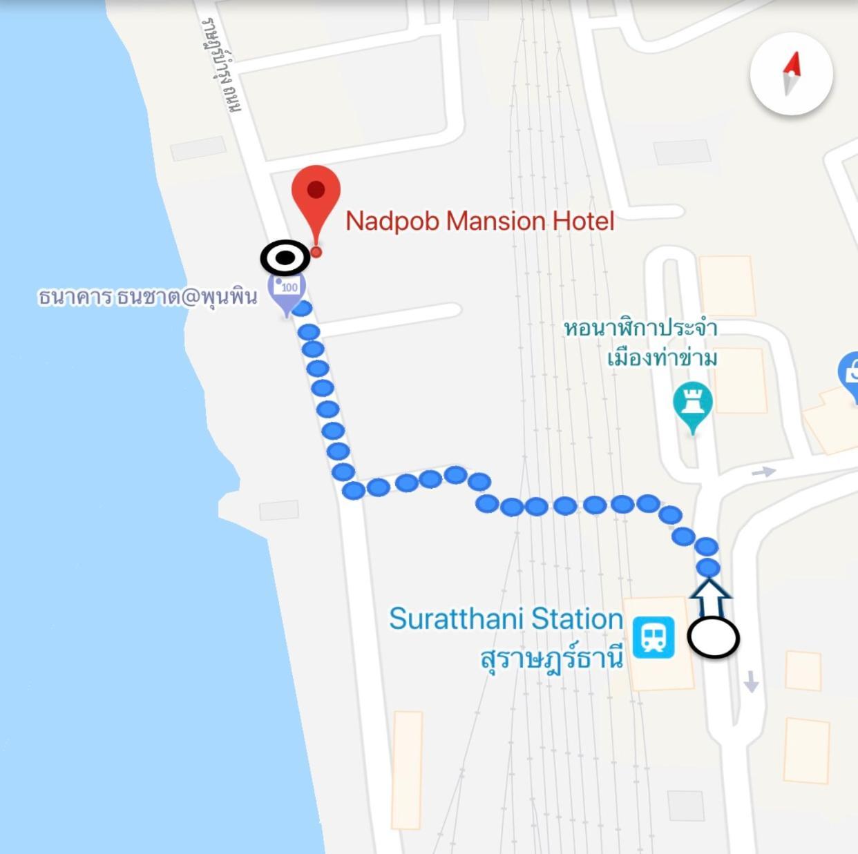 Hotel Nadpob Mansion Surat Thani Exterior foto