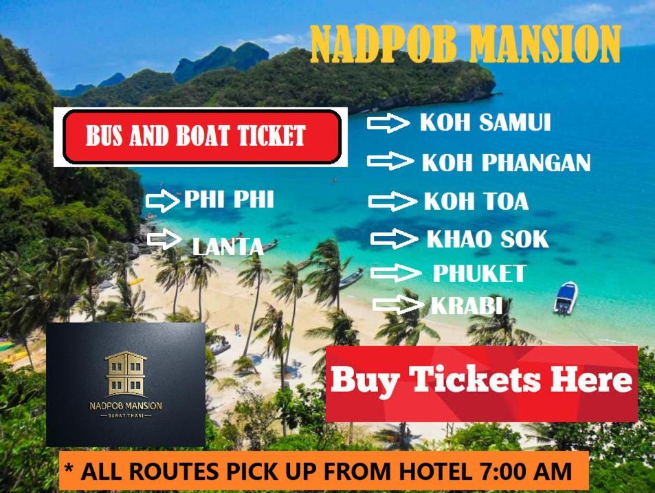 Hotel Nadpob Mansion Surat Thani Exterior foto